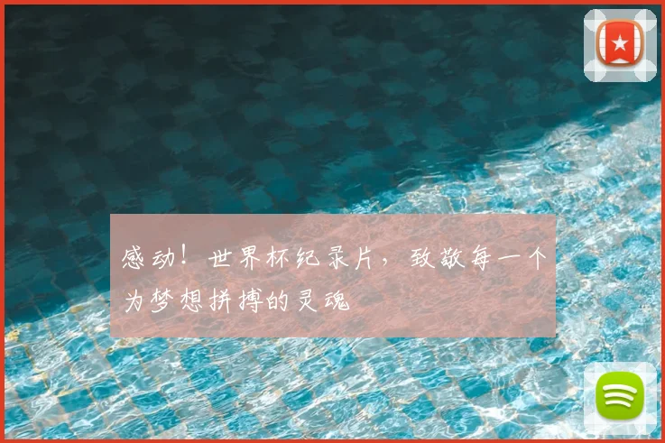 感动！世界杯纪录片，致敬每一个为梦想拼搏的灵魂